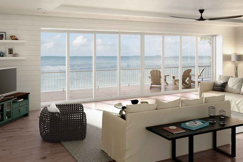 Room with sliding door